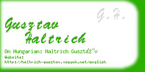 gusztav haltrich business card